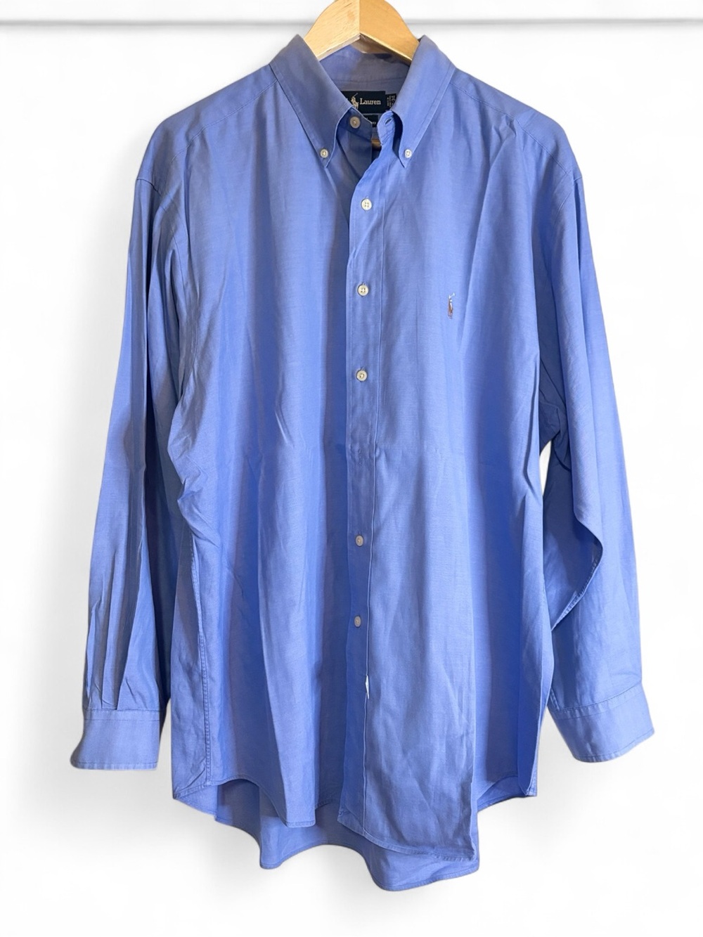 Polo Ralph Lauren Light Blue Oxford Long-Sleeve Button-Down Shirt 17-34